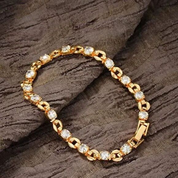 New Gold Bracelet Gold 14K Gold Filled Dainty Chain - Picture 1 of 5